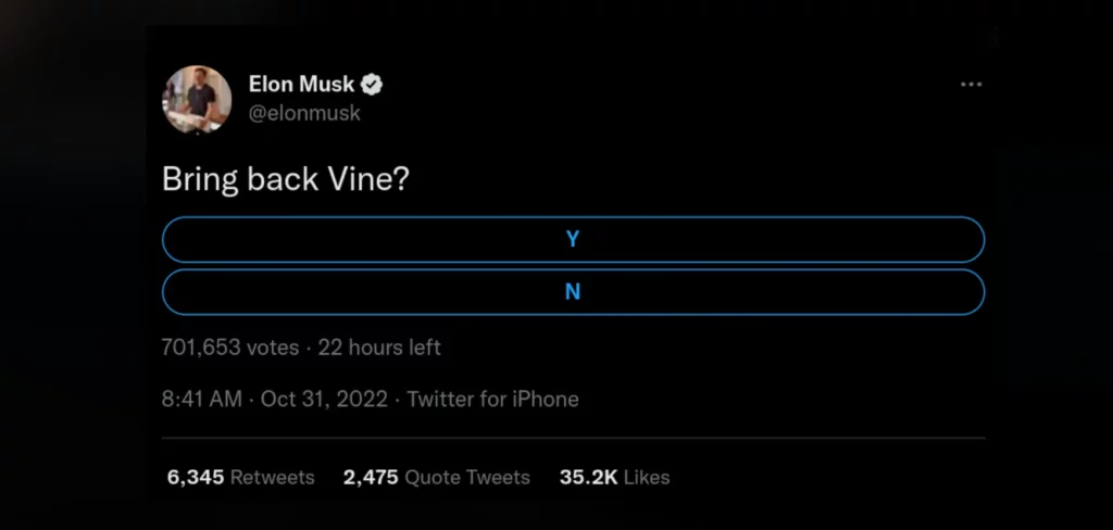 is elon musk bringing back Vine