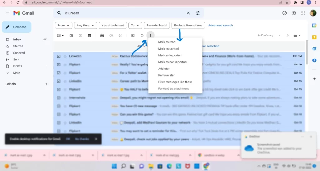 How To Mark All As Read In Gmail App: Way 2