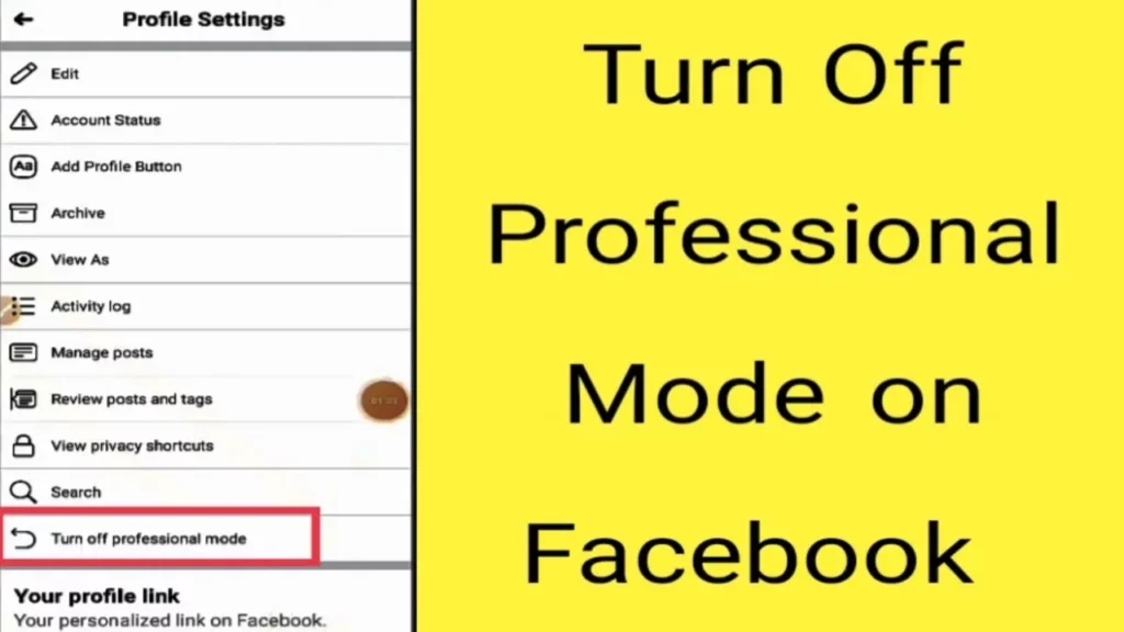 How To Turn Off Professional Mode On Facebook?