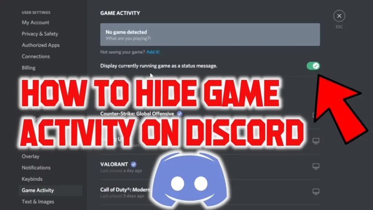 How To Hide Discord Game Activity