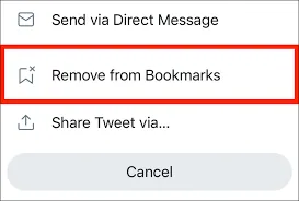 How To Bookmark A Tweet On Twitter App - remove from bookmarks