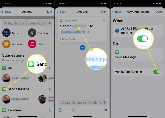 How To Schedule Text Message On iPhone - send schedule