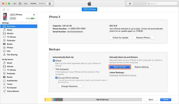 Notes app disappeared from iPhone - iTunes backup