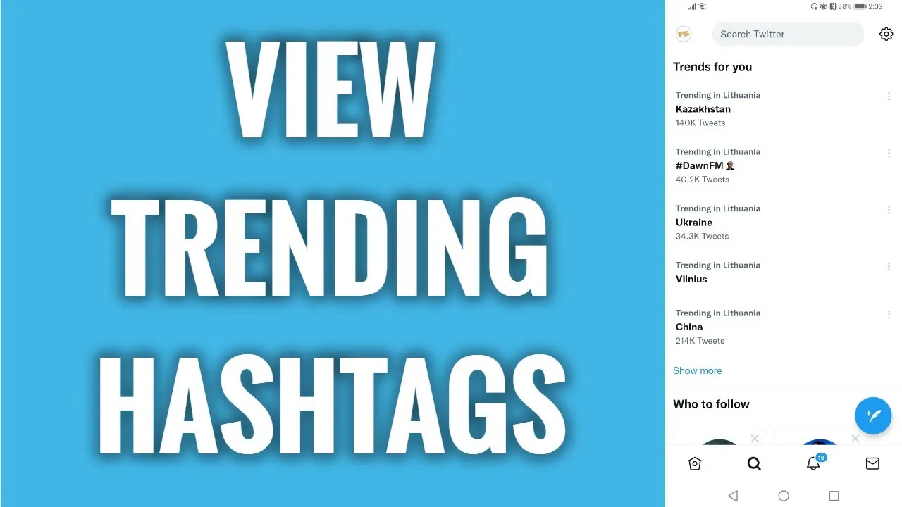 How To View Trending Twitter Hashtags