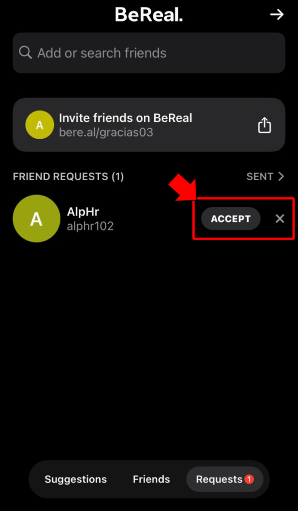 How To Accept A Friend Request On BeReal?