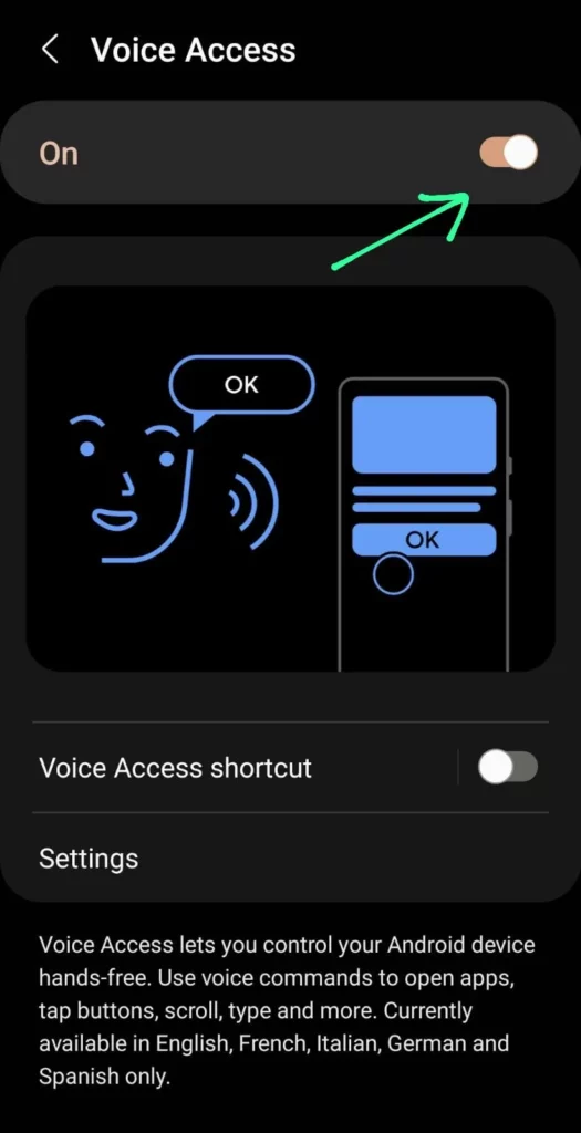 How To Auto Scroll On TikTok - turn on voice access
