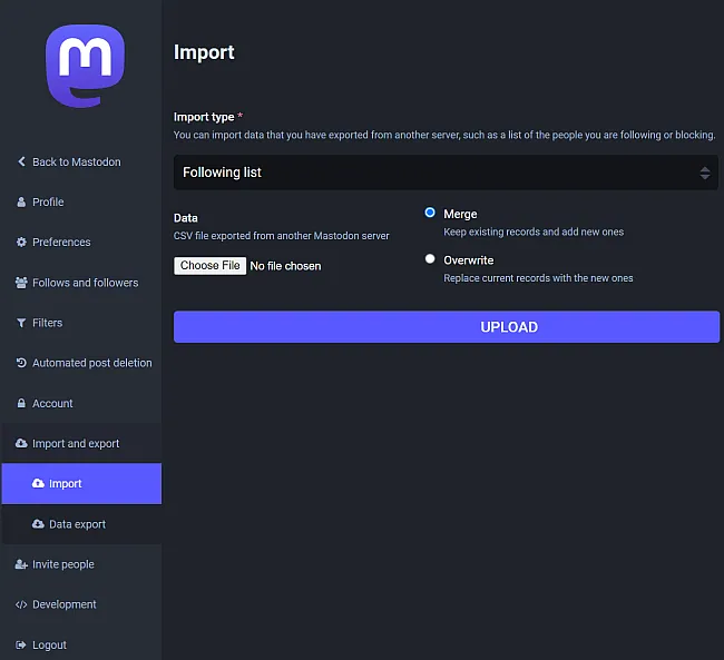 How To Find Your Twitter Friends On Mastodon?- Import files