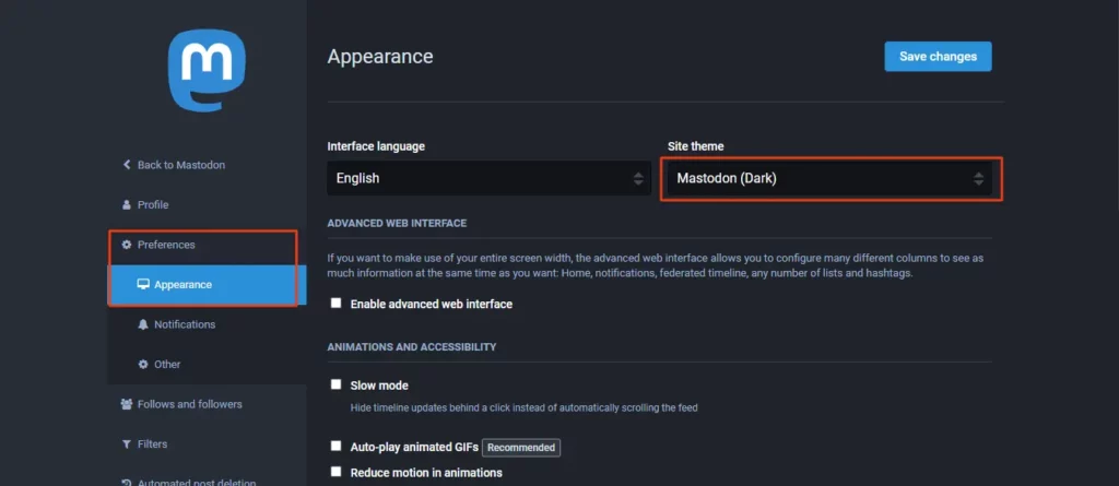 How To Turn On Dark Mode On Mastodon On Windows