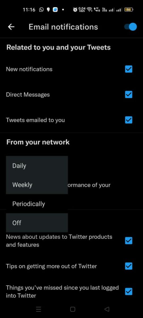 How To Turn Off Email Notifications On Twitter Mobile - top tweets and stories
