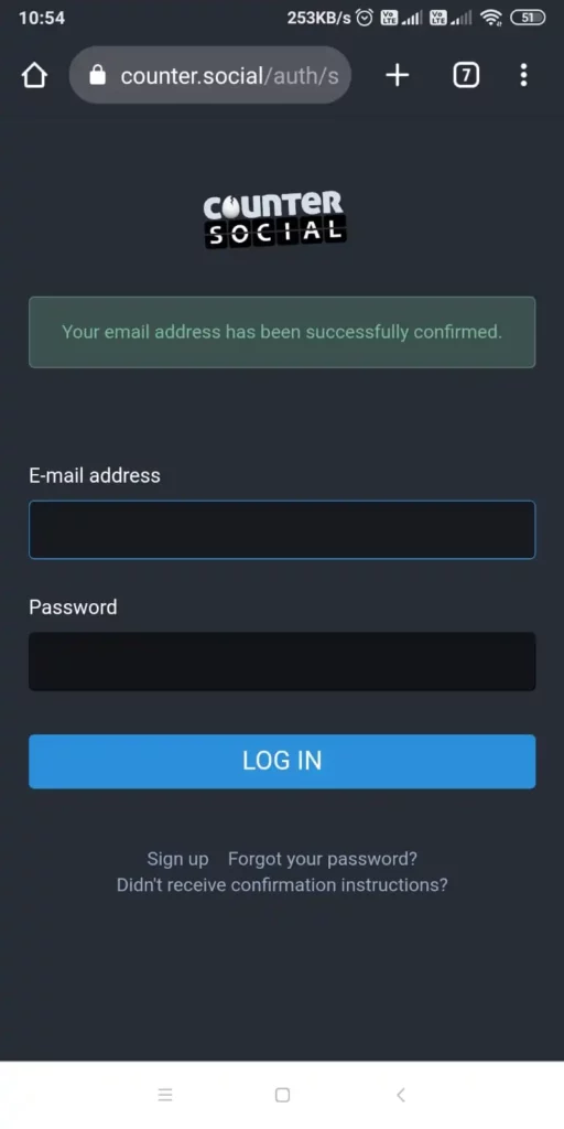 How To Login Counter Social On Android And iOS