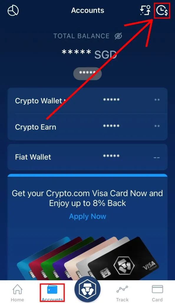 How To Download Your Transaction History On Crypto.Com - clock icon