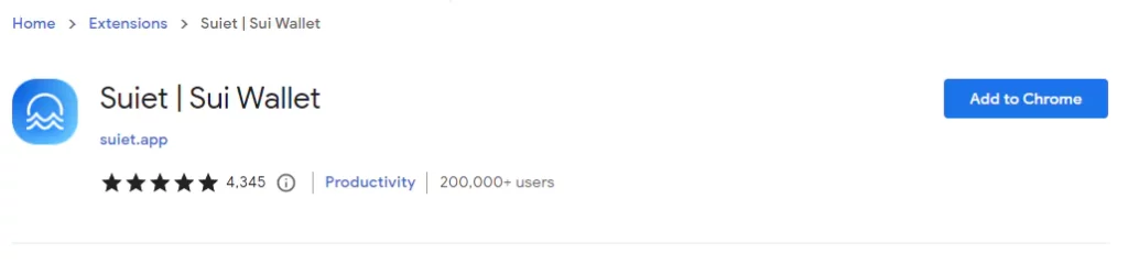 How To Create And Set Up Suiet Wallet - Add chrome extension