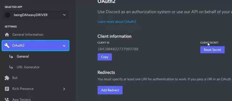 How To Get Active Developer Badge Discord  - OAuth2 tab