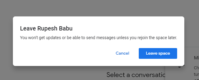 How To Delete Google Chat - leave space