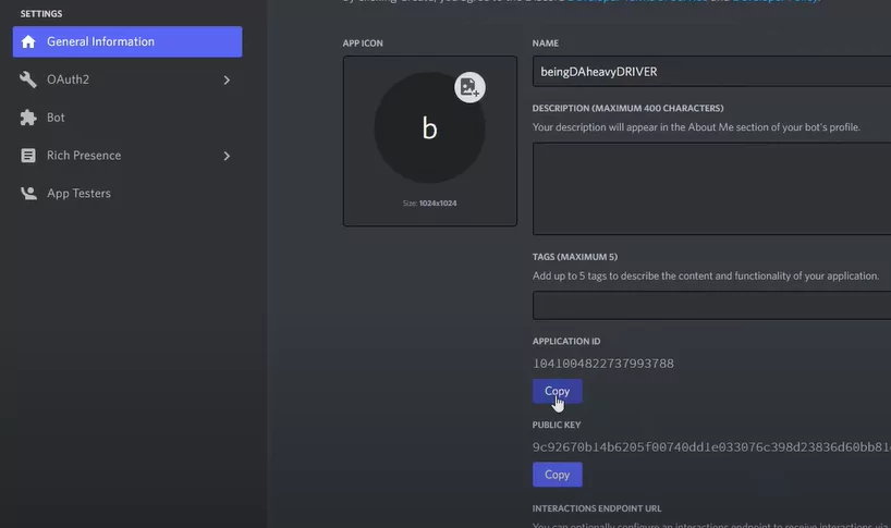 How To Get Active Developer Badge Discord  - copy application id
