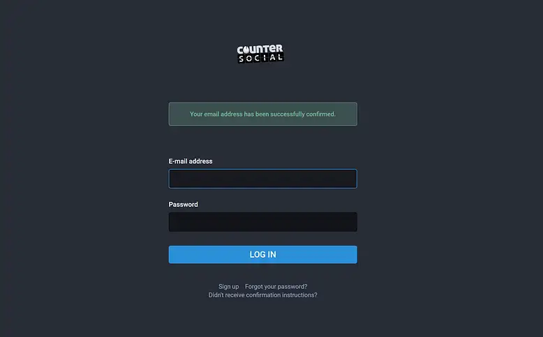 How To Login Counter Social On Web