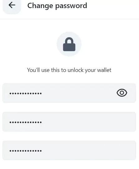 How To Change Or Reset Petra Aptos Wallet Password - enter password