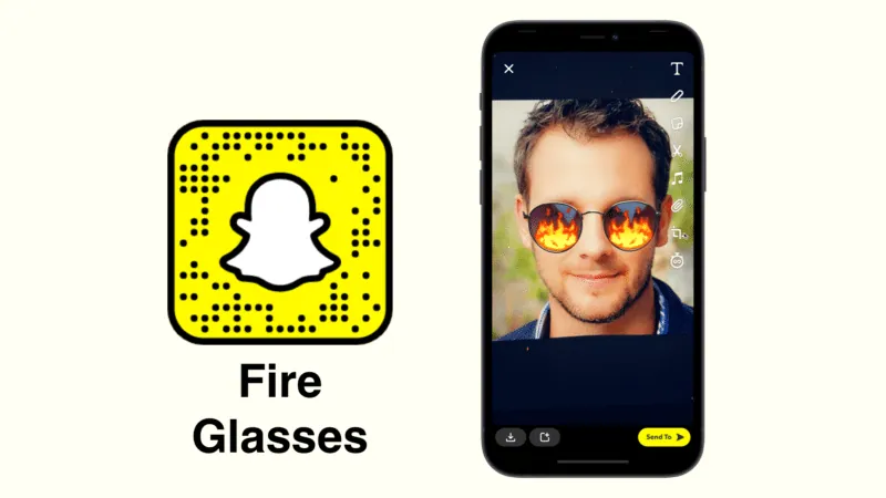 Best Snapchat AR Filters - fire sunglasses
