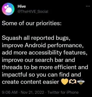 Is Hive Social Media Down: How To Fix - tweet