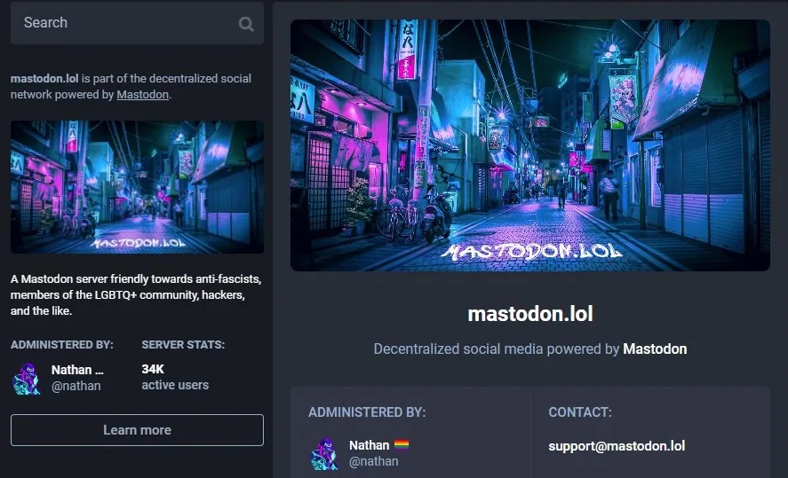 mastodon server list 