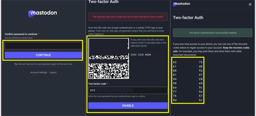How To Enable Two Factor Authentication On Mastodon? - enable
 