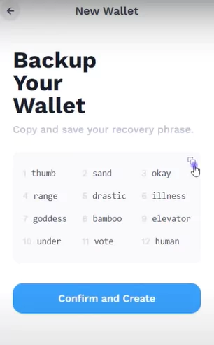 How To Create And Set Up Suiet Wallet - recovery phrases