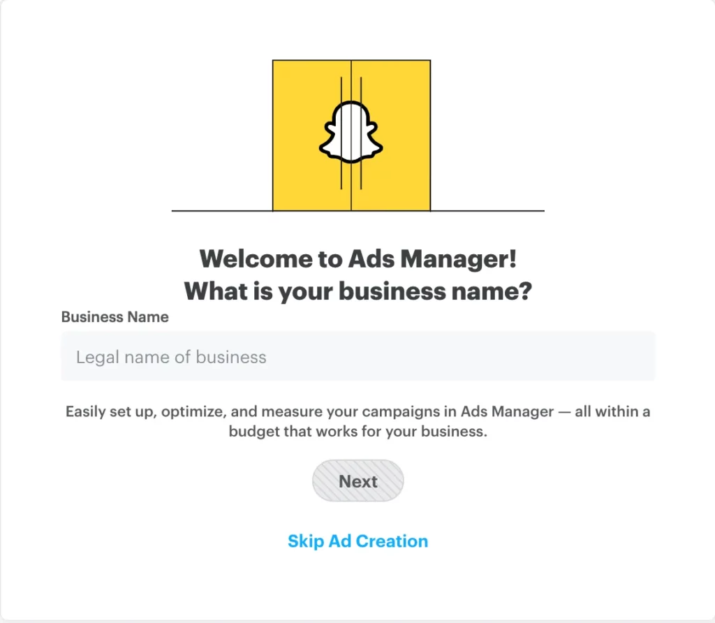 How To Use Snapchat Ads Manager - business name
