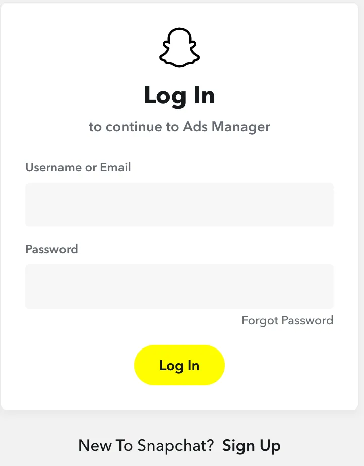 How To Use Snapchat Ads Manager - Login