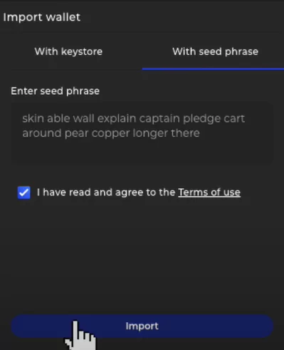 How To Change Or Reset XDEFI Wallet Password - seed phrase