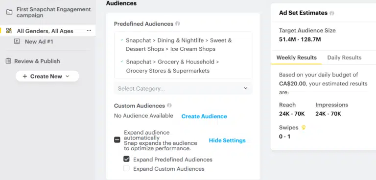 How To Use Snapchat Ads Manager - know your audience