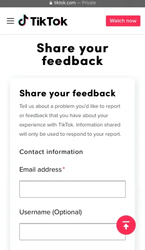 Use Feedback Form