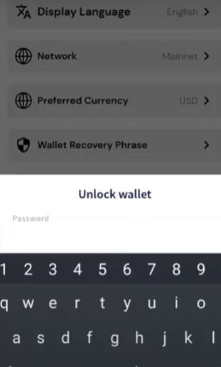 How To Find Secret Recovery Phrase And Private Key In Fletch Wallet - unlock wallet