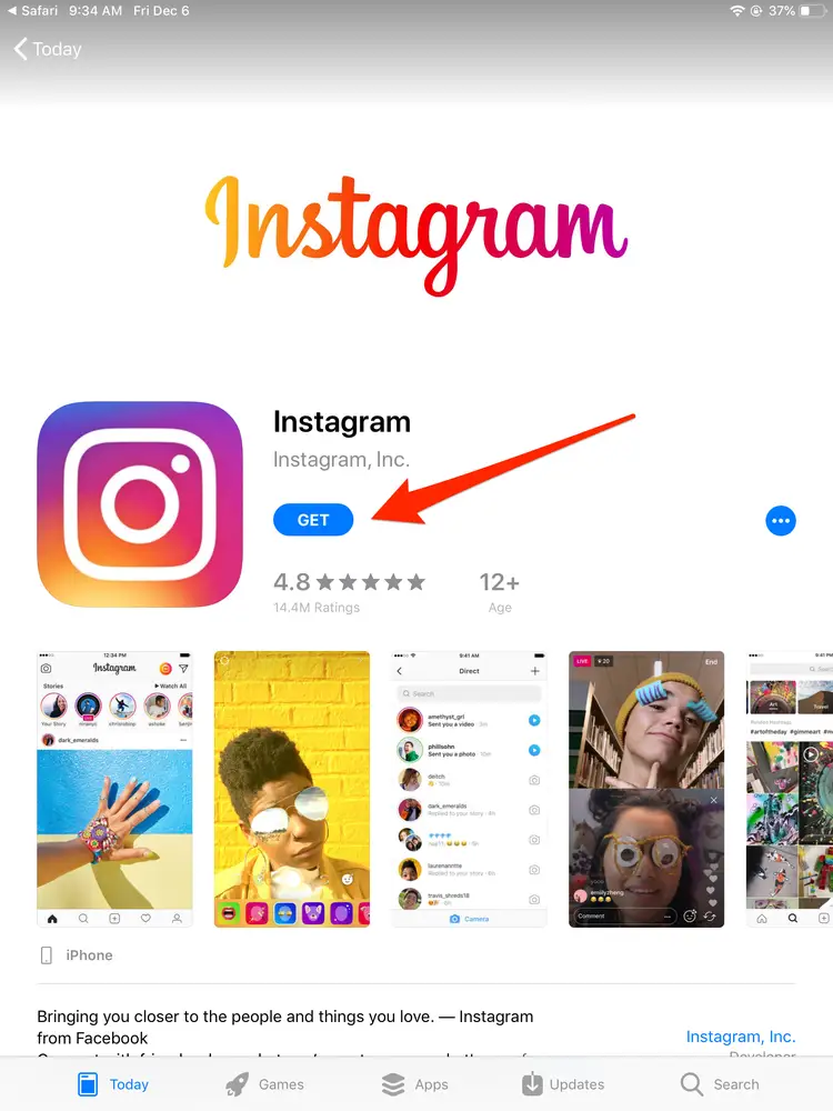 fix Add Post to your Story Instagram missing - install from app store