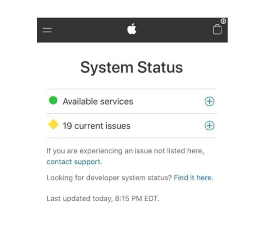 Check The iCloud System Status