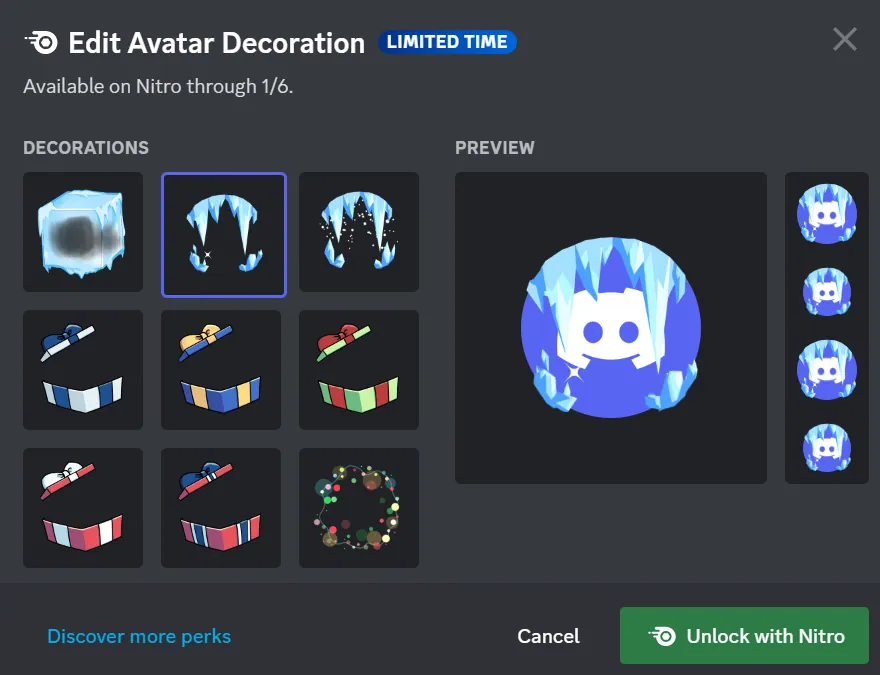 Discord avatar decorations