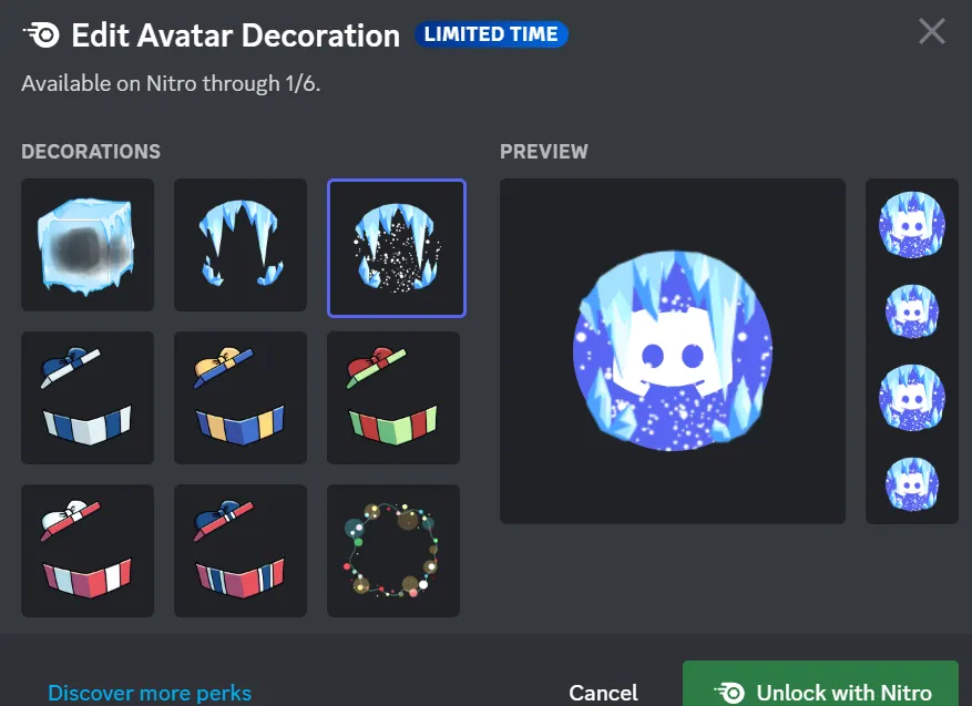 Discord avatar decorations