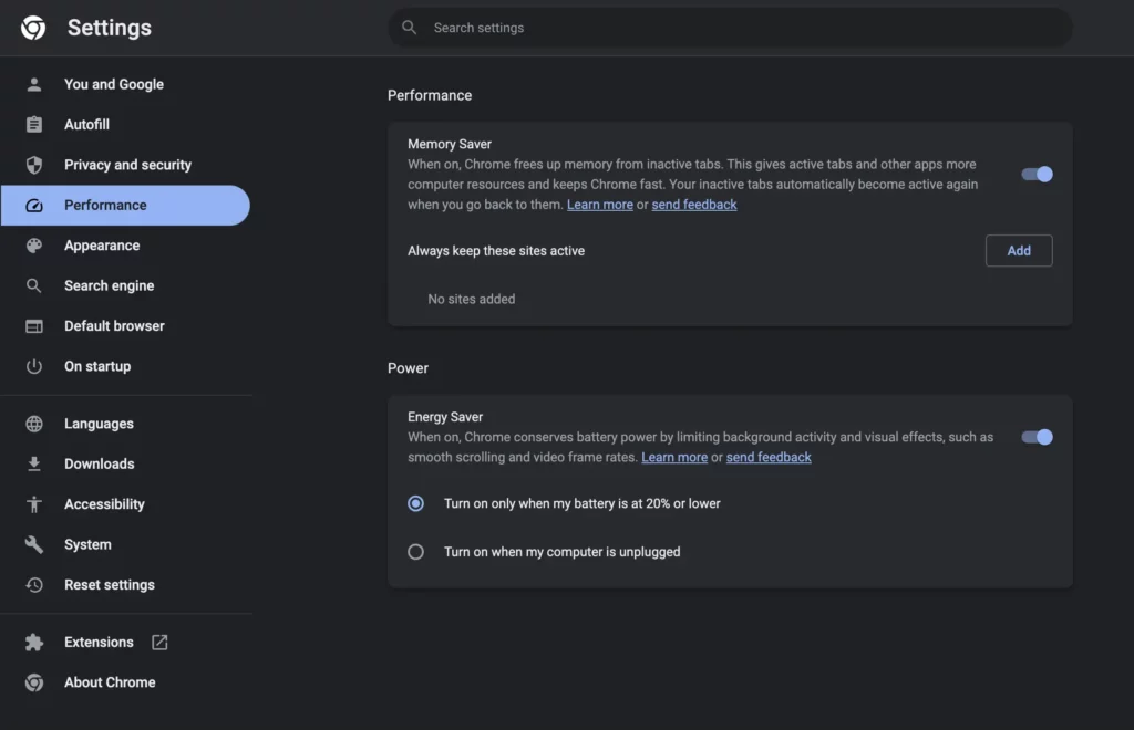 How To Turn On Google Chrome Energy Saver Mode