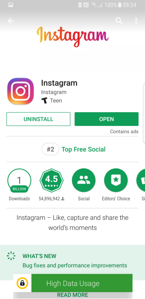fix Add Post to your Story Instagram missing - Install from playstore