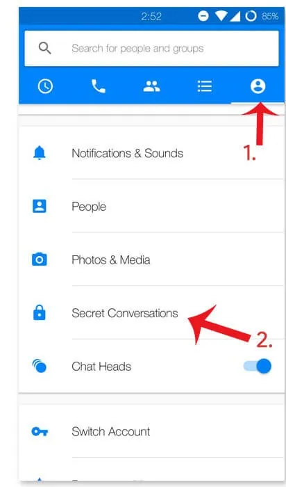 Turn Off Secret Conversation On Messenger - select