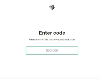 login OpenAI - enter code