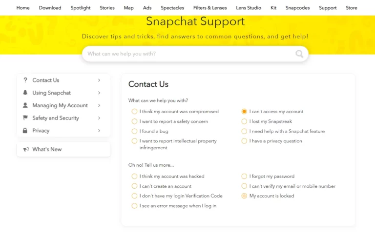 How To Fix Snapchat Support Code C04A? contact us