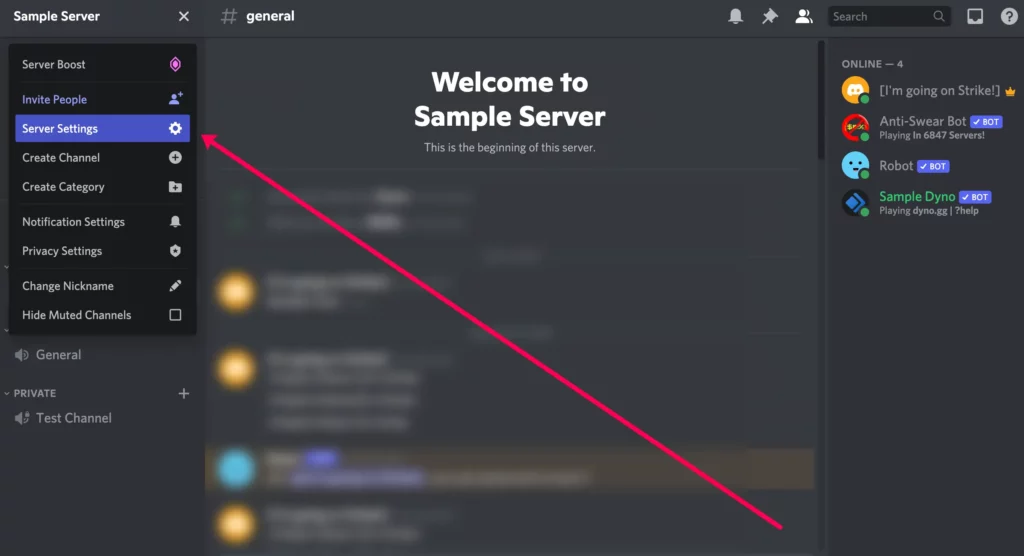 How To Create Server Roles On Discord - Server settings