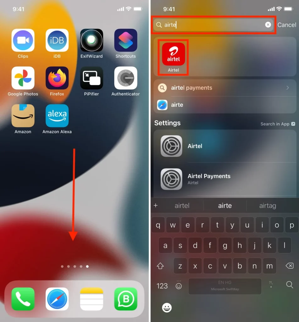  Find Hidden Apps On iPhone - spotlight search