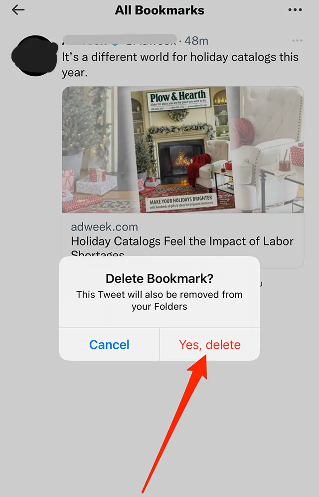 How To Delete Bookmark Folder In Twitter Blue? - delete