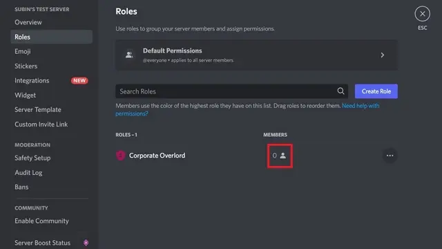 How To Create Server Roles On Discord - Member icon