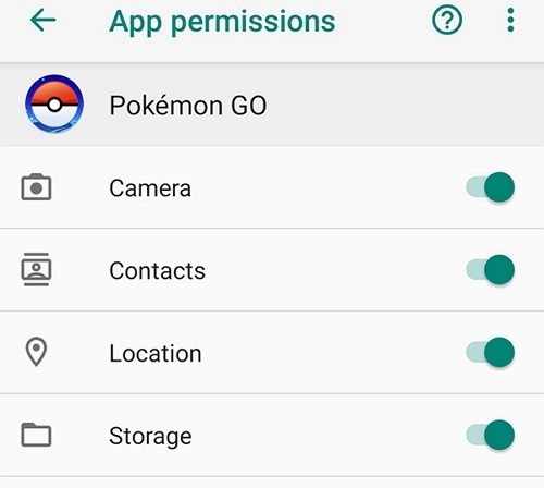 Change Permission For Pokémon Go And Google Fit App