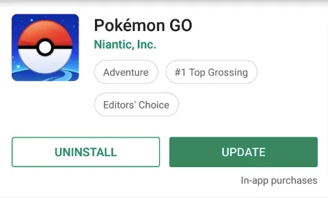 Update Pokémon Go App