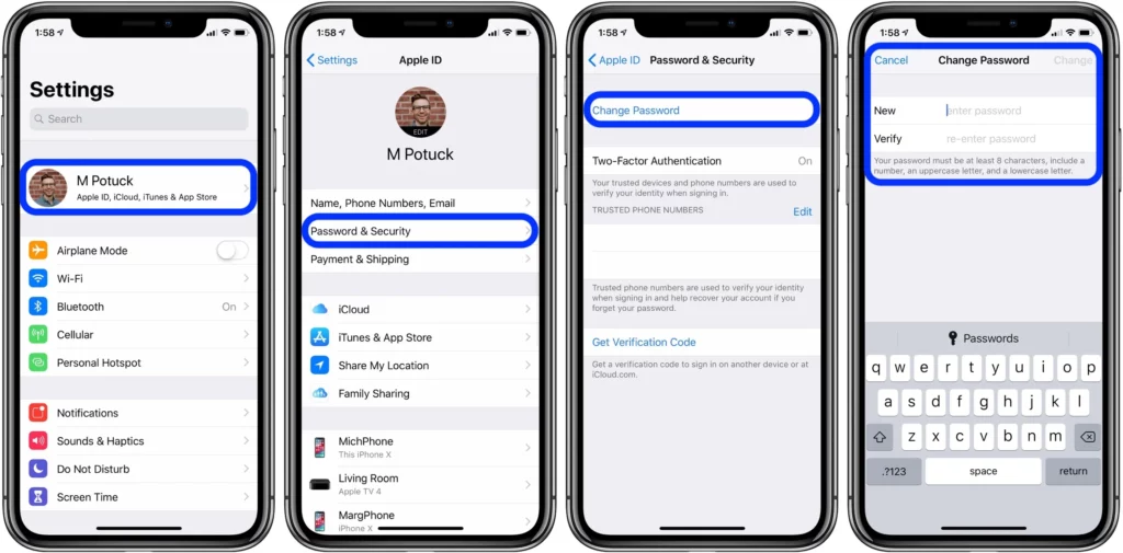 Fix Apple ID Password Not Working On iPhone/iPad - change password