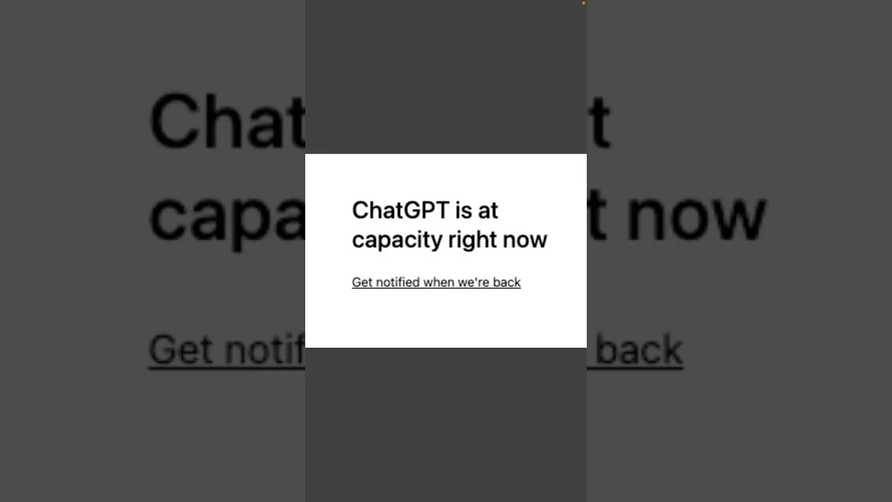 ChatGPT Is At Capacity Right Now Mean And How To Fix