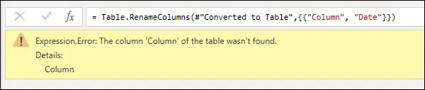 How To Fix Power BI Error Column Not Found